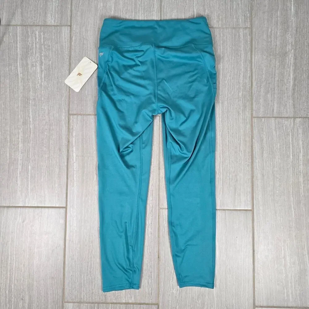 NWT Fabletics Pure Luxe Teal Blue Womens XL Leggings Pockets Fitness Athletic - Picture 8 of 11